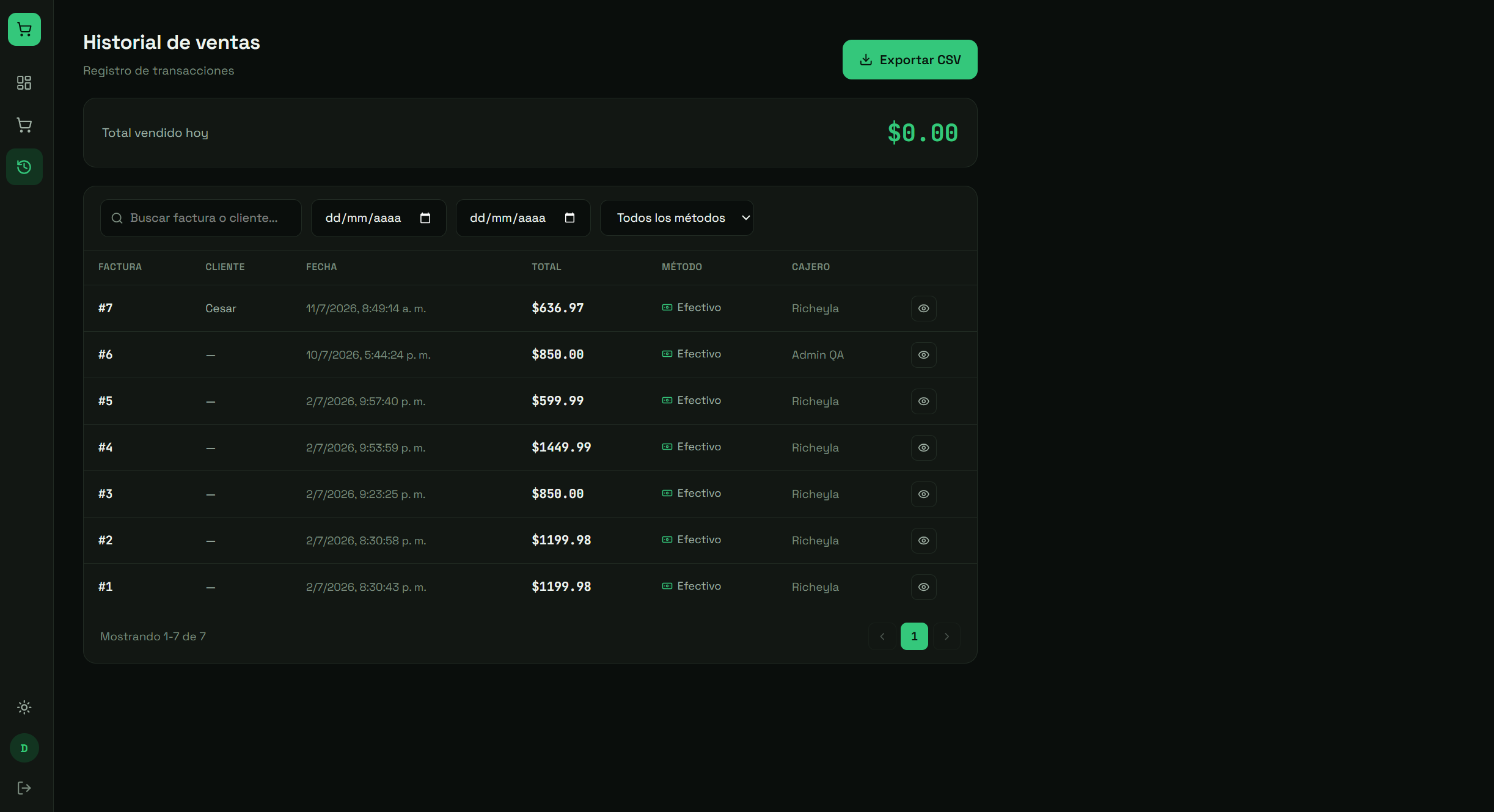 Punto de Venta POS - captura 3